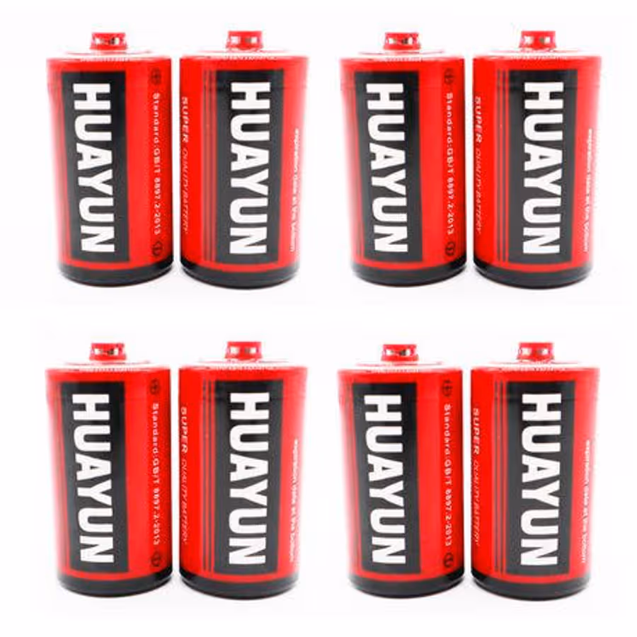 Huayun R20 1.5V Size D UM-1 - 8 Pack