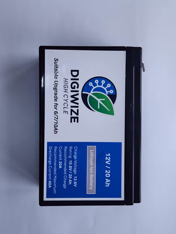 12V 20Ah, Li-Ion, Gate motor, Alarm, CCTV backup battery or 12V Applications. 7Ah Lead Acid UPGRADE.