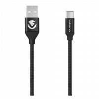 Volkano Weave Series Fabric Braided USB Type-C Cable 3m - Black