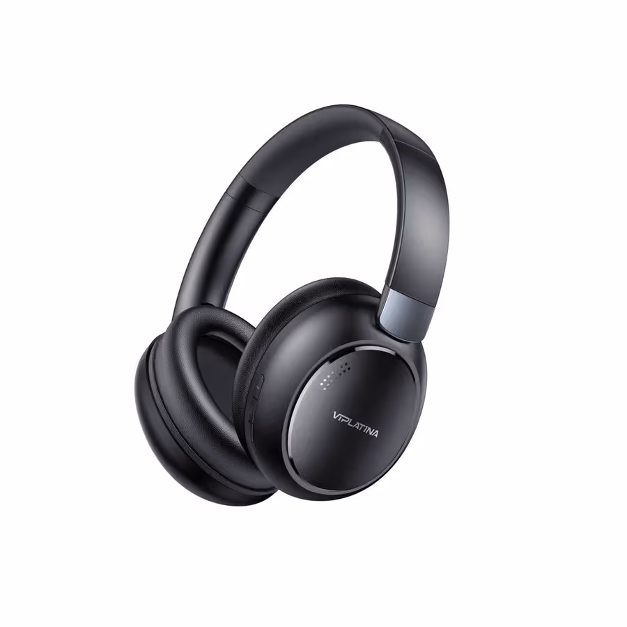 VIPLATINA HP15 Wireless Headphones, Black, Hi-Res Audio, 40mm Dynamic Drivers, Bluetooth,Cable