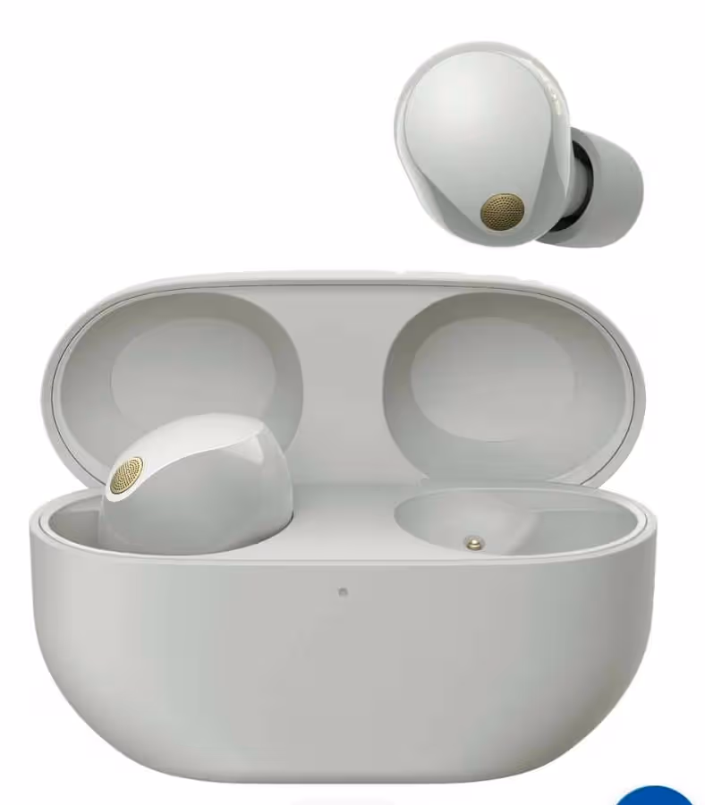 Sony WF-1000XM5 Earbuds Silver - True Wireless Noise Cancelling Earphones