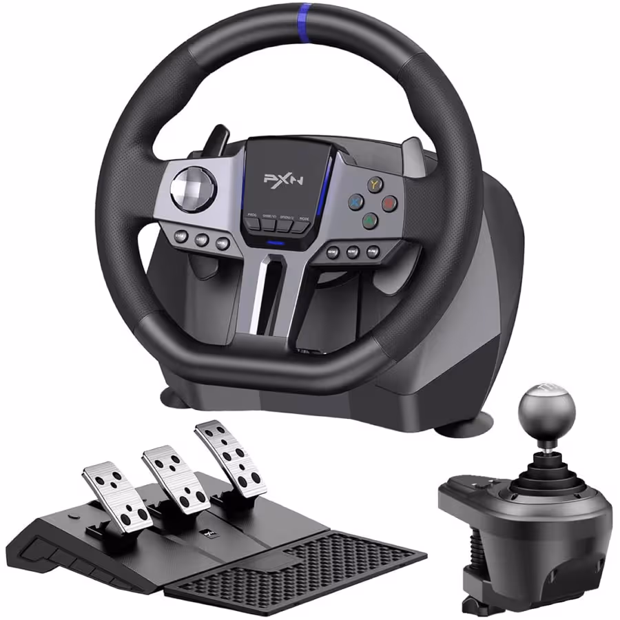 AW PXN V9 GEN2 Racing Steering Wheel compatible with Xbox Series X|S, PS4, Switch and PC