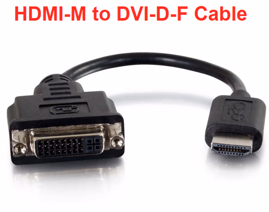 Single Link DVI-D Female to HDMI Male Adapter Converter Dongle 20cm