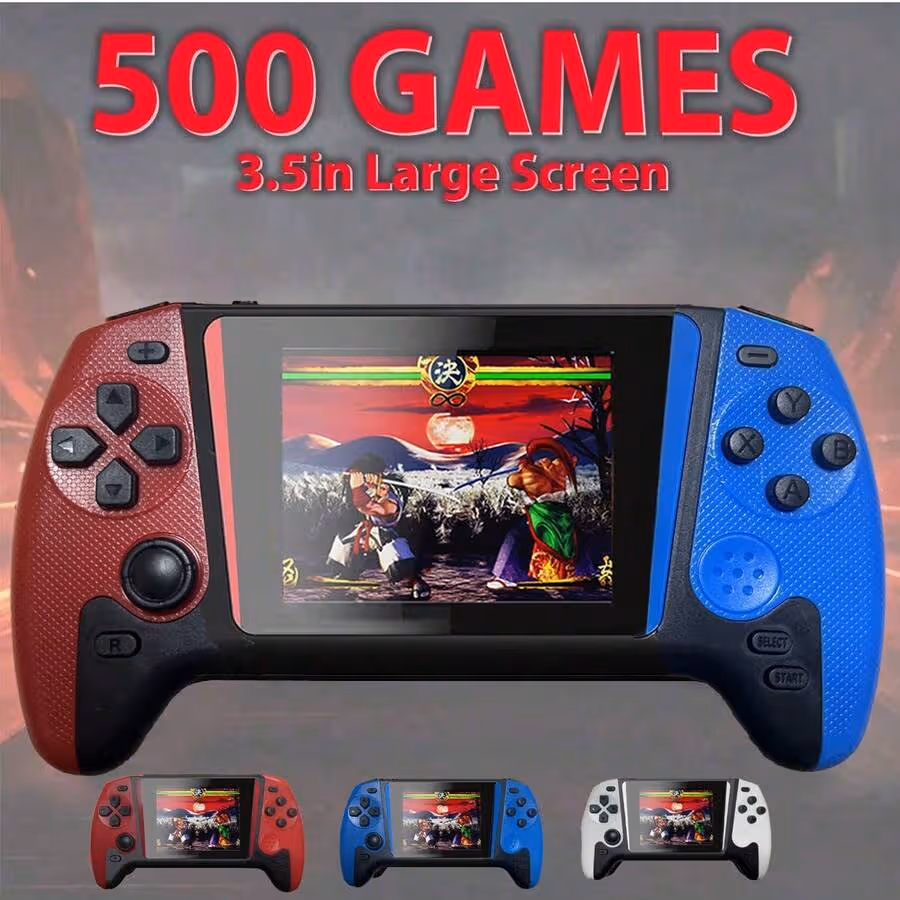 Retro Handheld Gaming Console, 3.5-inch Large Screen, ABS Material, Rechargeable