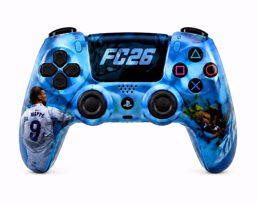FC26 Edition Wireless Controller for PS4 and PC - Blue Custom Design