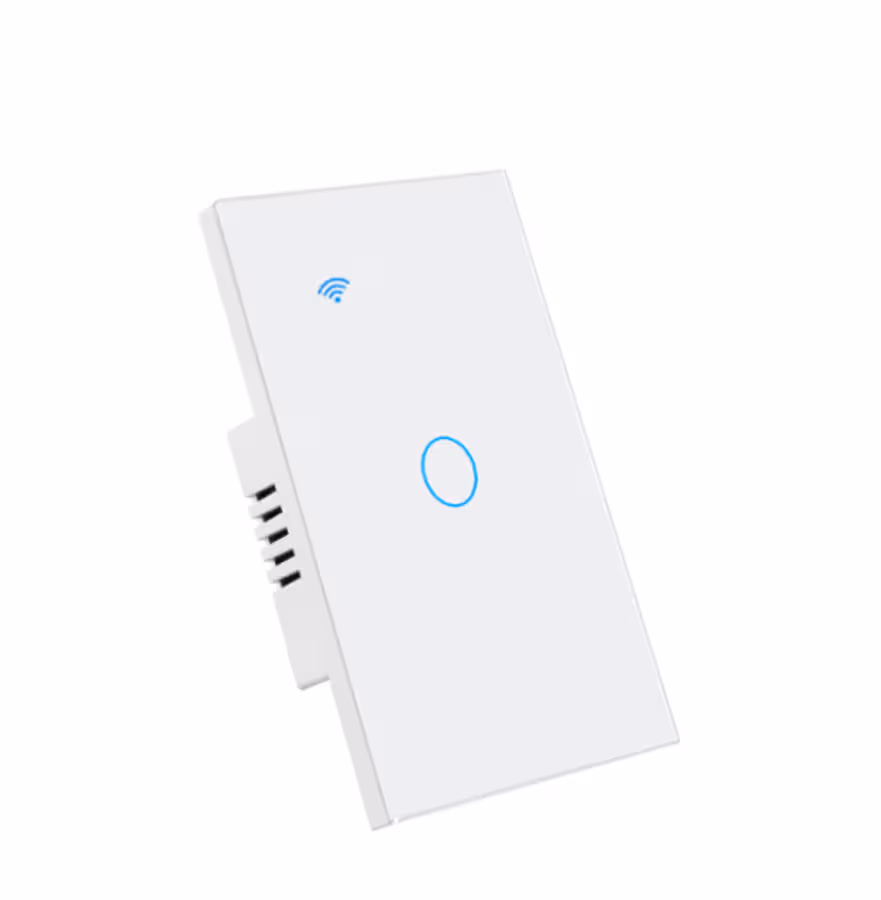 Smart Wi-Fi Light Switch 1 Gang White - works with or without neutral - with 2 way switching -Tuya