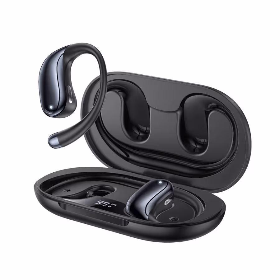 VIPLATINA VT37 OWS Open-Ear Wireless Earbuds, Bluetooth 5.3, with Charging Case, 40H Battery Life