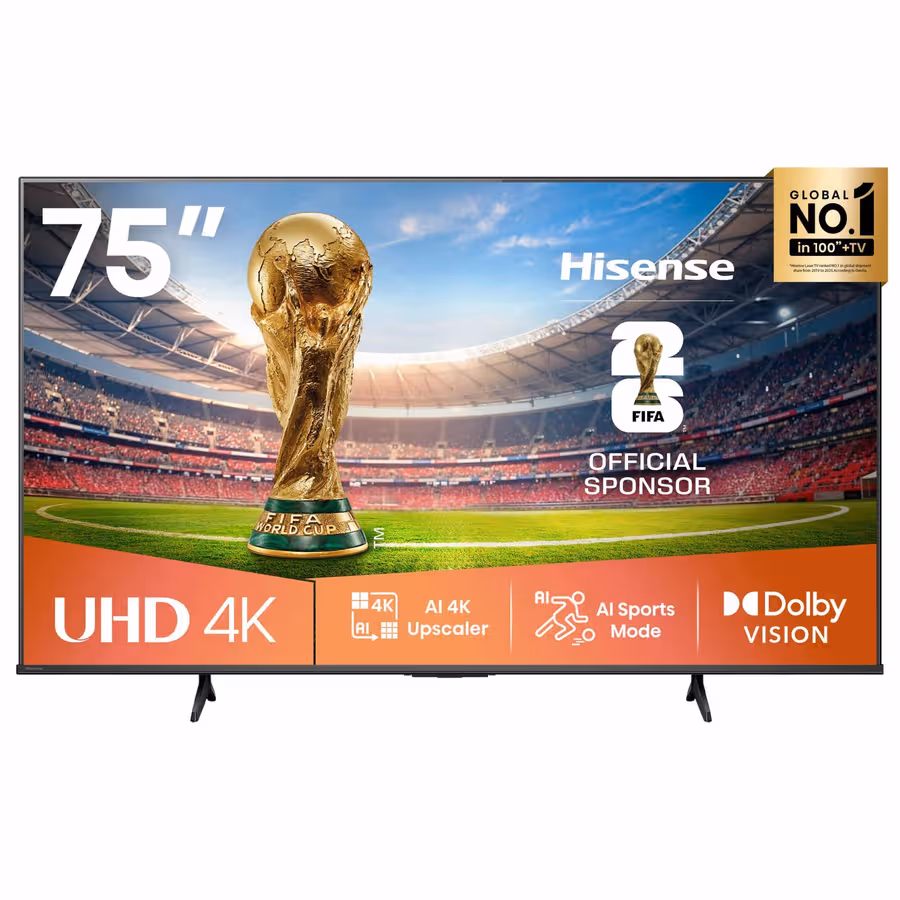 Hisense 75-inch A6Q Series 4K Ultra HD Smart TV with Dolby Vision & Game Mode Plus