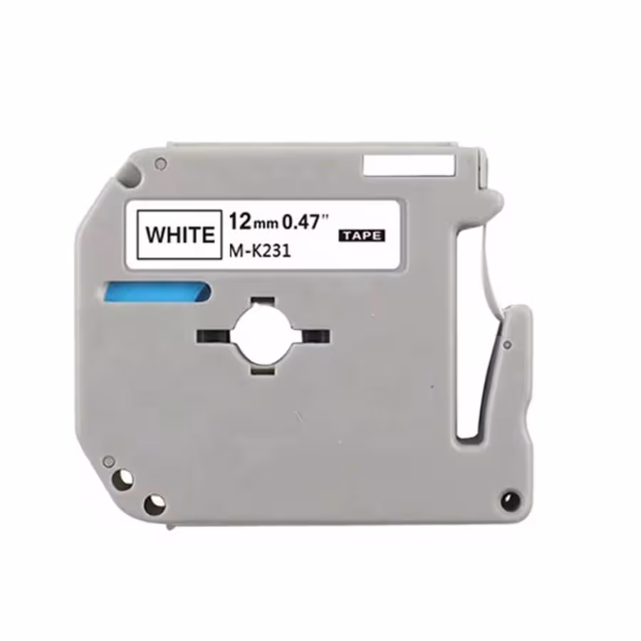 Compatible Brother MK-231 Black/White Label Tape Laminated 12mmx8M Single-Pack MK231