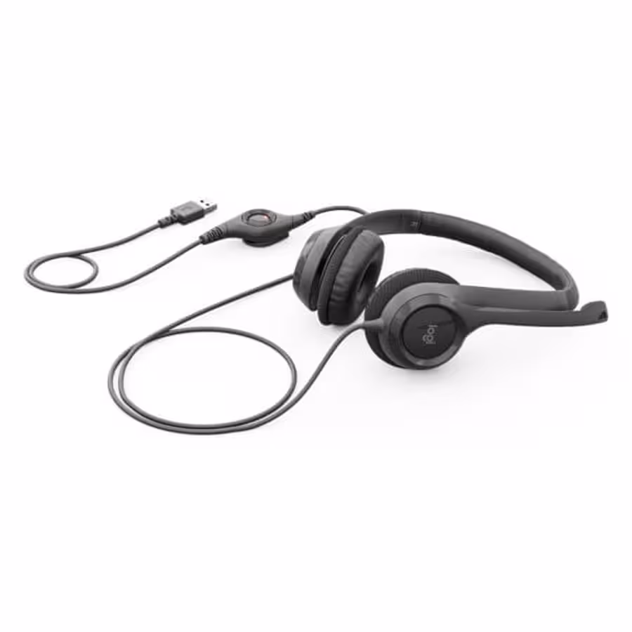 Logitech H390 USB-C Computer Headset – Black