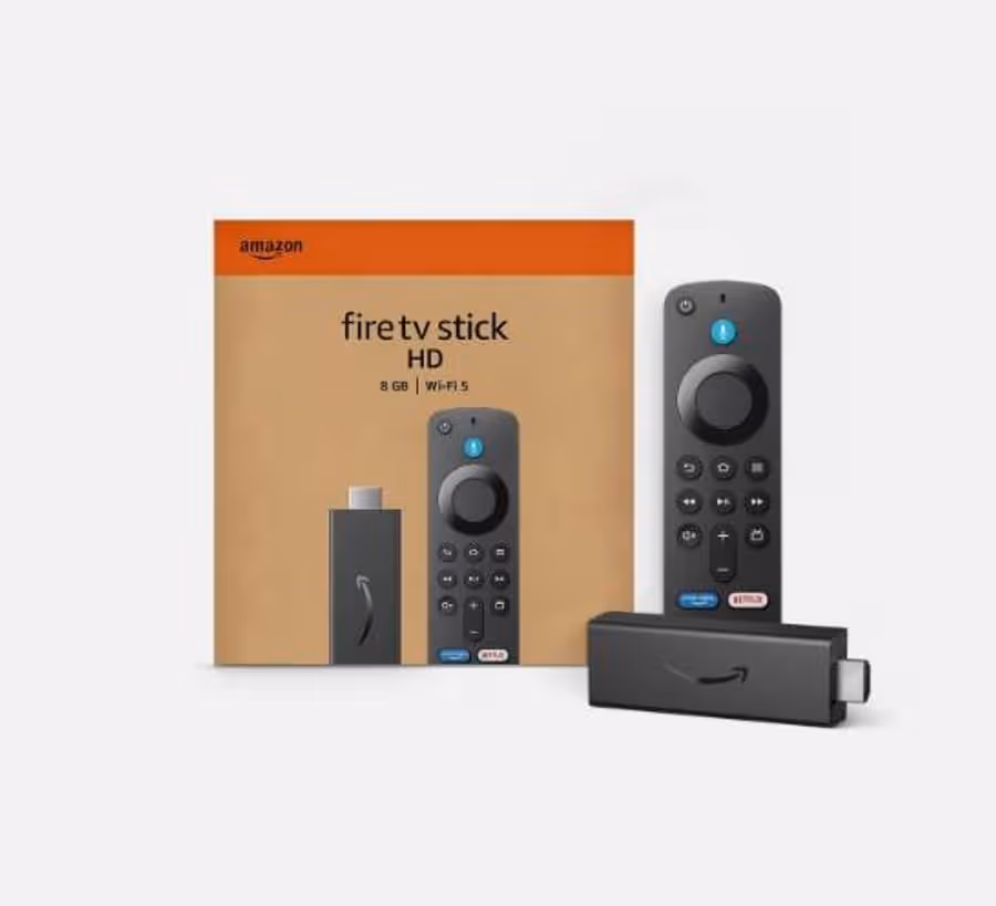 Amazon Fire TV Stick HD, free and live TV, Alexa Voice Remote, smart home controls, HD streaming