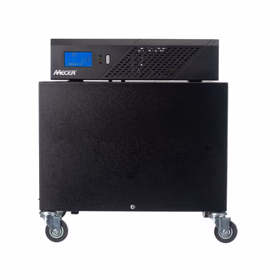 Mecer 1200VA Load Shedding Power Kit — 102Ah Calcium Battery | Steel Trolley | Ready to Use