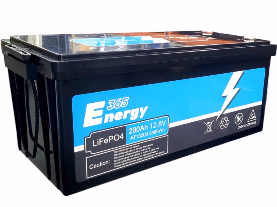 365Energy – Battery Lithium LifeP04 12.8 Volts 200Ah 3000+ cycles Brand new