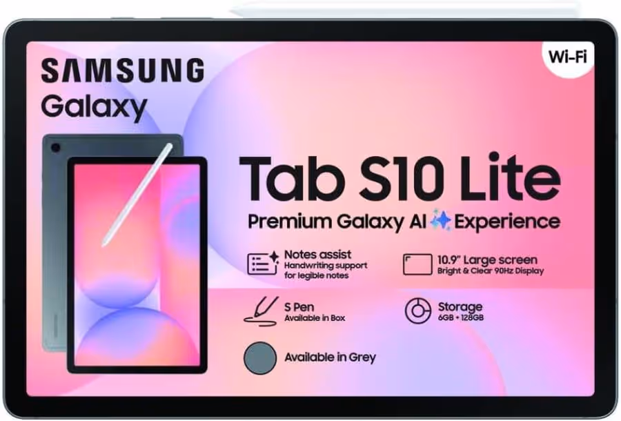 Samsung Galaxy Tab S10 Lite 128 GB Wi-Fi 10.9-Inch Tablet, Gray