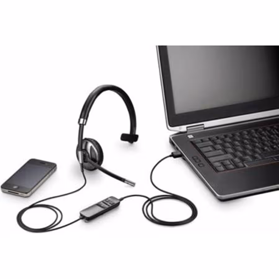 Plantronics Blackwire C710-M Mono Corded USB Headset + Travel Case