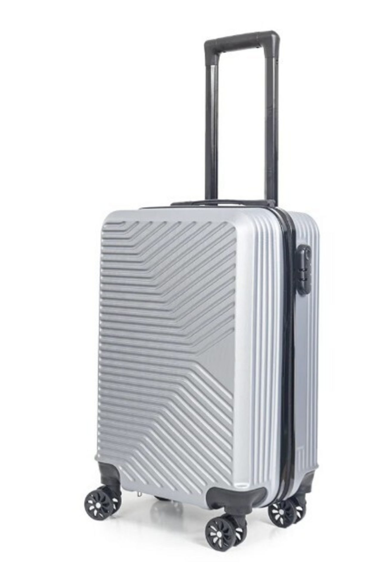 Eco Miami 55cm Hard Shell Carry-On Suitcase Silver