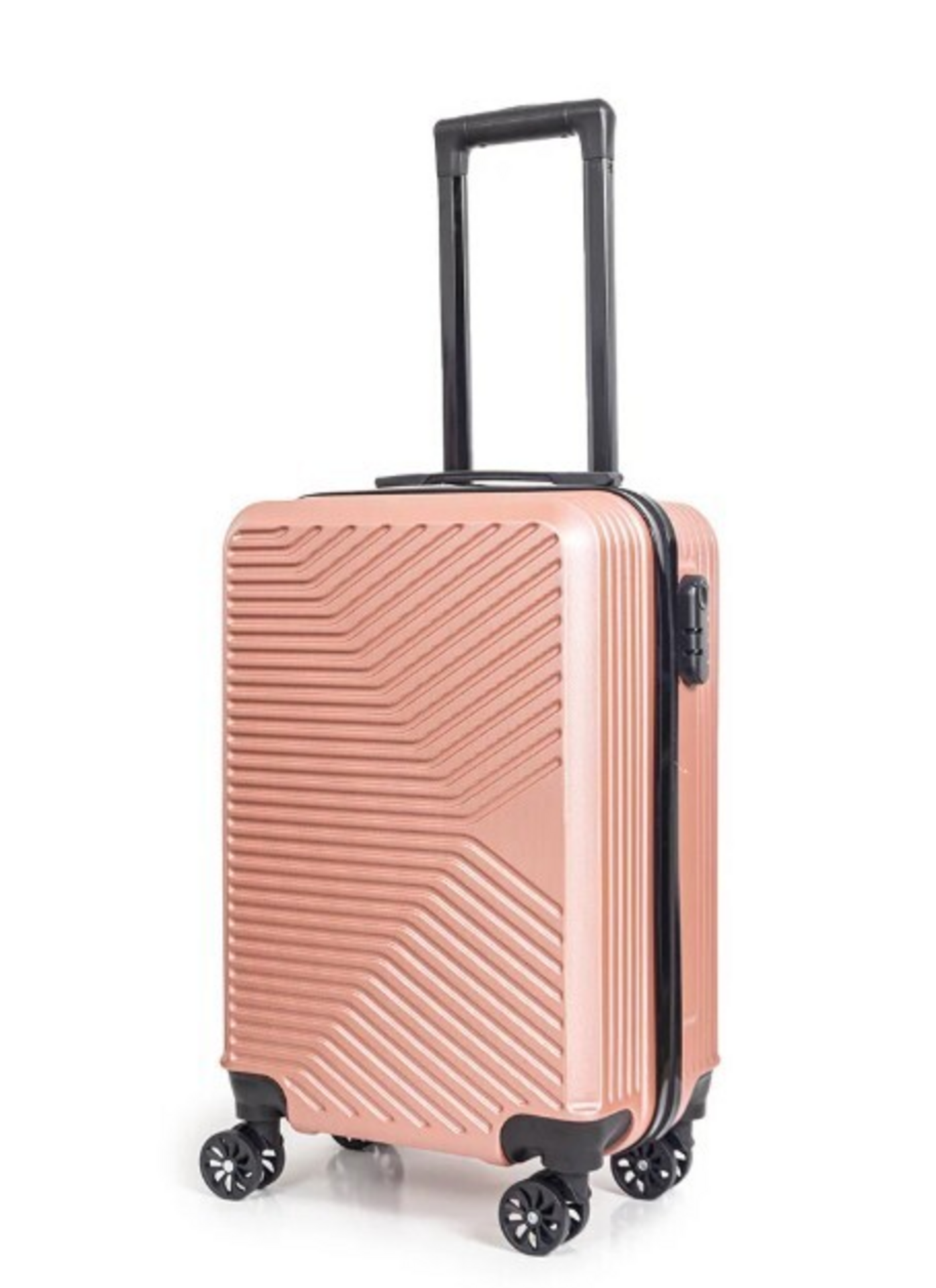 Eco Miami 55cm Hard Shell Carry-On Suitcase Rose Gold