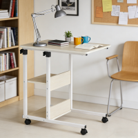 Steel & Rose Gaby Light Wood Finish Height Adjustable Mobile Laptop Desk