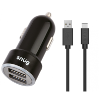 Snug Car Juice 3.4A Charger Light Cable - Black