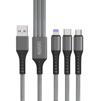 LOOPD Lite 3 In 1 Multi Cable 1.2 Meters Grey