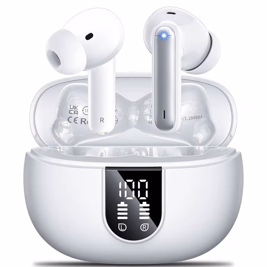TWS Wireless Bluetooth Earbuds Gaming Earphones with Digital Charging Case