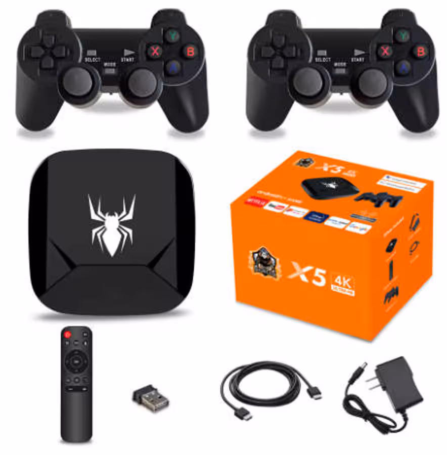 X5 Android TV Box & Built in Retro Classic Game Console