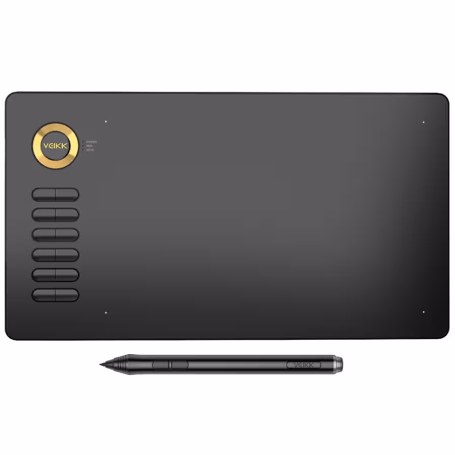 VEIKK A15 10x6 inch 5080 LPI Smart Touch Electronic Graphic Tablet, with Type-C Interface