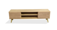 Steel & Rose Slatted TV Stand Oak