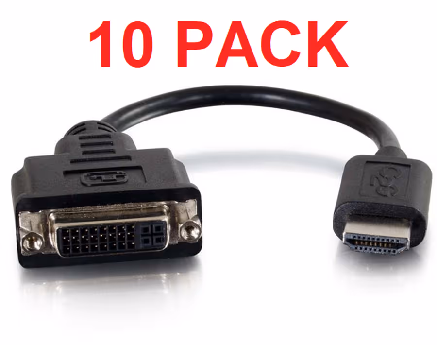 10 Pcs x HDMI® Male to Single Link DVI-D Female Adapter Converter Dongle