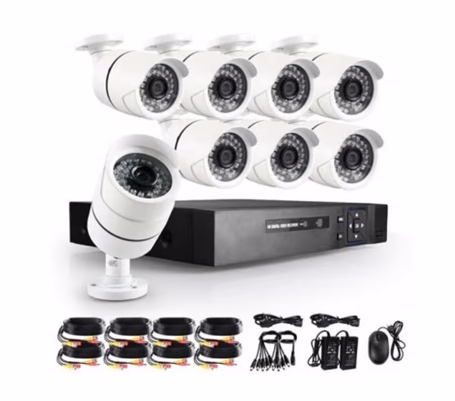 AHD CCTV 8 Channel Camera System 2MP Full Kit Security Cameras With Internet Viewing