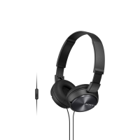 Sony MDR-ZX310AP Folding Aux Headphones With Mic Black
